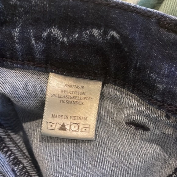 Sneek Peak Blue Trendy Flare Bottom Acid Wash Jeans Dark Wash - Picture 8 of 8